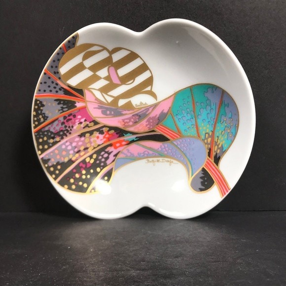 Rosenthal Ceramic bowl, Brigitte Doege Abstract dish German contemporary - Picture 2 of 10